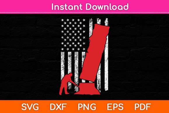 American Flag 4th of July Arborist Svg Graphics for Crafts