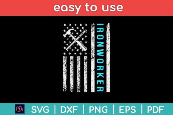 American Flag Ironworker SVG Design for Crafts & Graphics