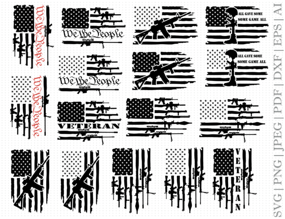 American Flag Svg Bundle Graphics for Crafts
