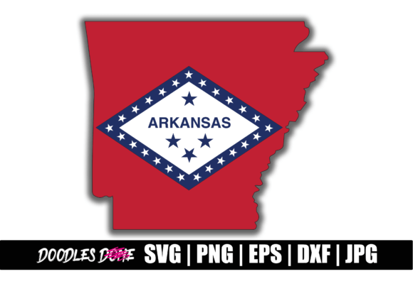 Arkansas State Flag Graphics for Crafts
