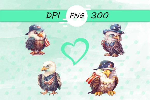 Bald Eagle with American Flag Sticker: Graphics for Crafts & Patriotic Branding
