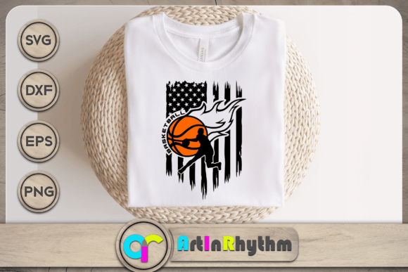 Basketball America Flag USA Basketball Graphics