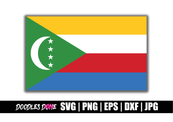 Comoros Flag SVG for Graphics and Crafts