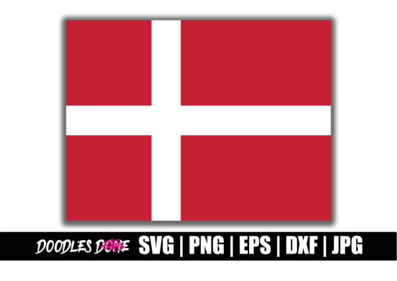 Denmark Flag SVG Graphics for Crafts