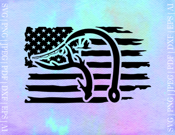 Duck and Hook Flag SVG