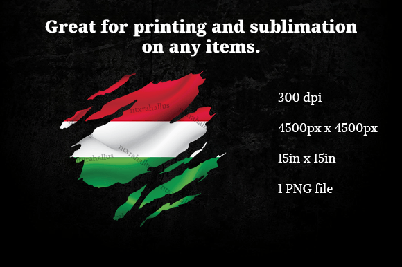 Graphics for Crafts: Hungary Ripped Flag PNG