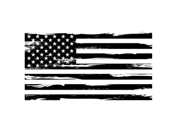 Grunge American Flag Graphics for Crafts
