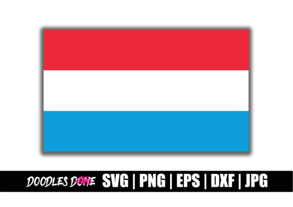 Luxembourg Flag SVG for Graphics and Crafts