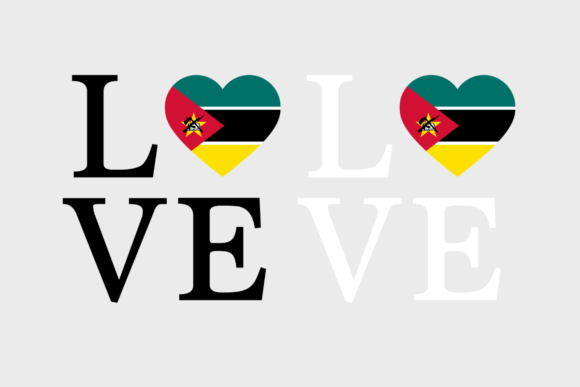 Mozambique Flag Graphic for Crafts