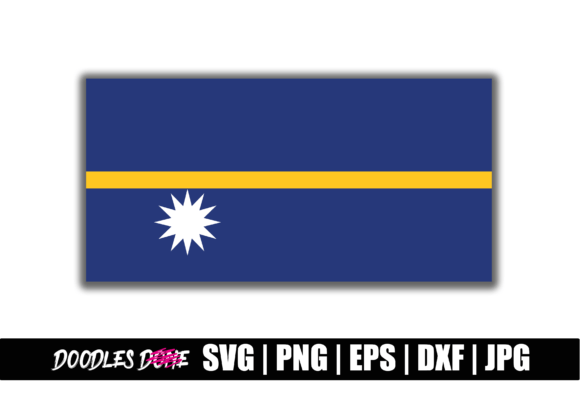 Nauru Flag Graphics for Crafts