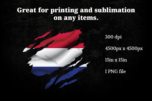 Netherlands Ripped Flag PNG: Graphics for Crafts & Creative Projects