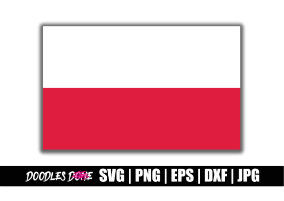 Poland Flag SVG for Graphics and Crafts