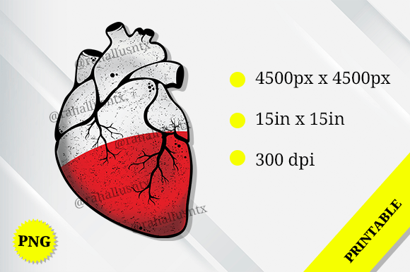 Poland Heart Flag: Graphics for Crafts & Branding