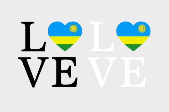 Rwanda Flag Graphic for Crafts and Digital Products