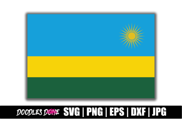 Rwanda Flag Graphics for Crafts
