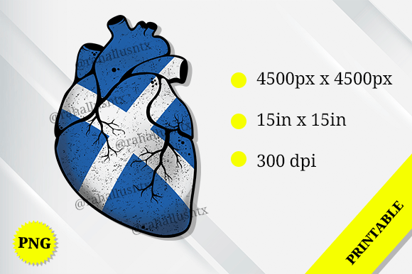 Scotland Heart Flag: Graphics for Crafts & Content
