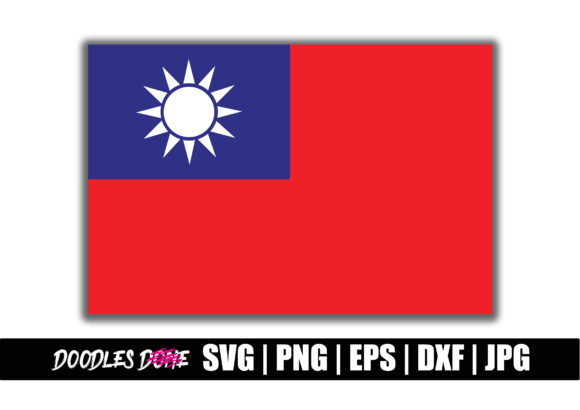 Taiwan Flag SVG for Graphics and Crafts