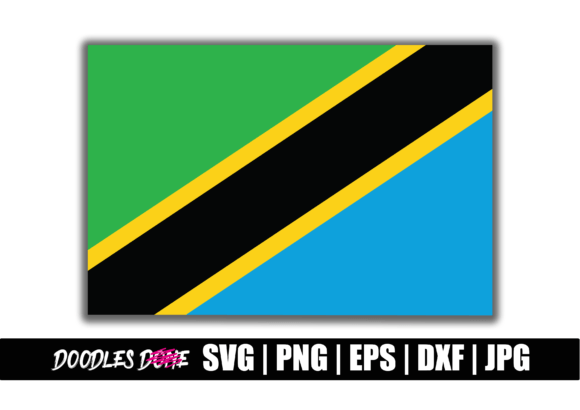Tanzania Flag SVG Graphics for Crafts
