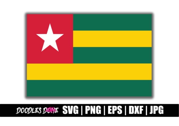 Togo Flag SVG Graphics for Crafts