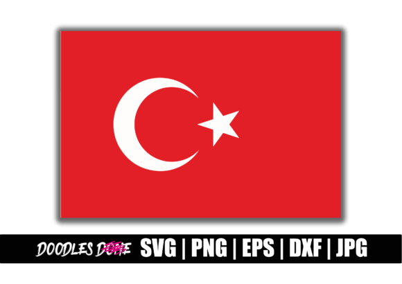 Turkey Flag SVG Graphics for Crafts