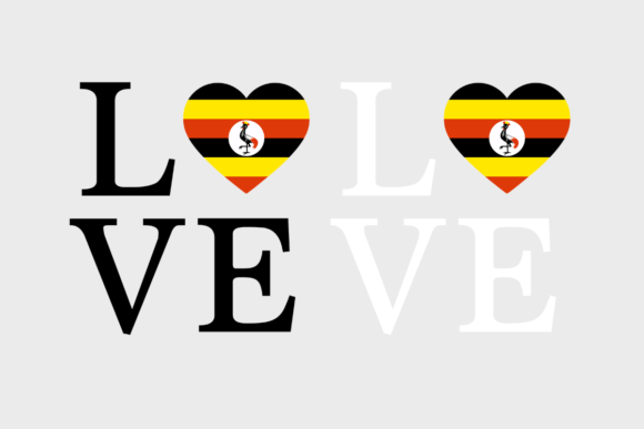 Uganda Flag, Love Uganda SVG PNG for Graphics and Crafts