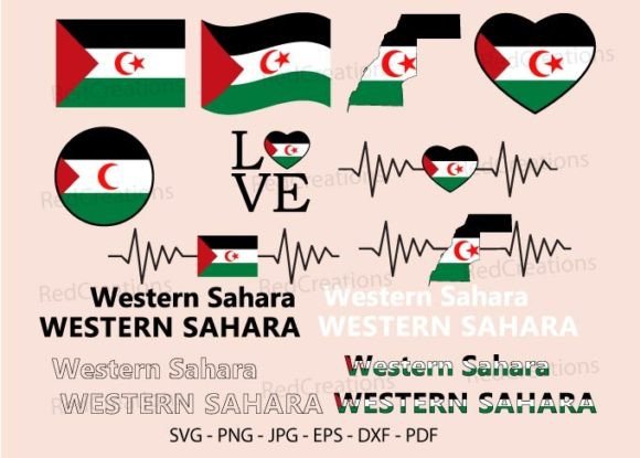 Western Sahara Flag SVG Bundle: Graphics for Crafts